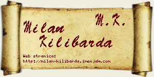 Milan Kilibarda vizit kartica